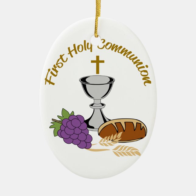 FIRST HOLY COMMUNION CERAMIC ORNAMENT (Front)