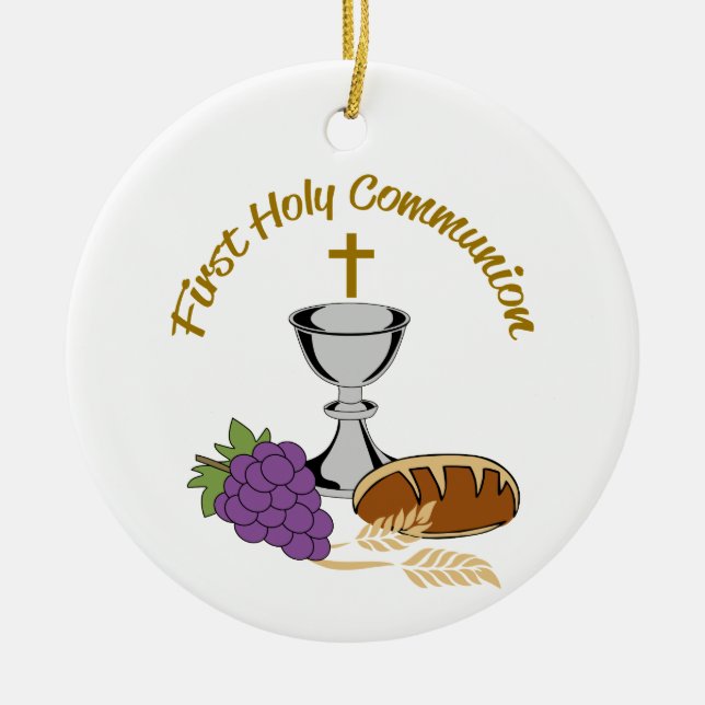 First Holy Communion Ceramic Ornament (Front)