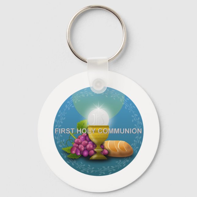First Holy Communion Chalice and Host Keychain (Front)