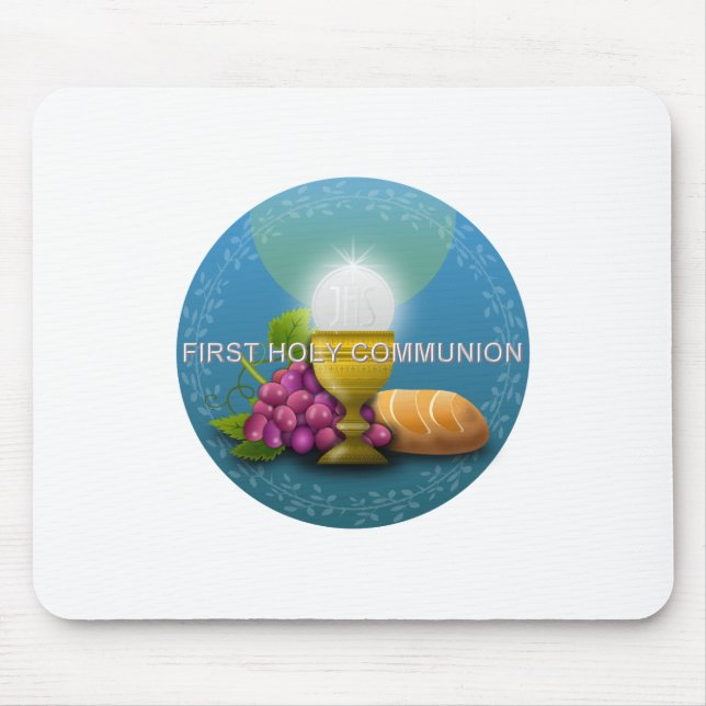First Holy Communion Chalice and Host Mouse Pad (Front)