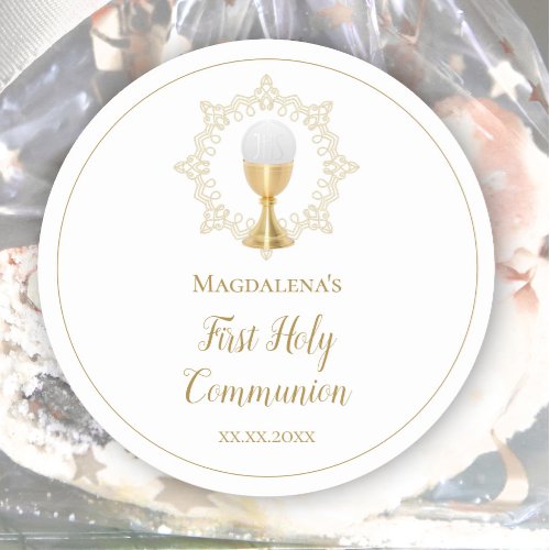First Holy Communion  Classic Round Sticker