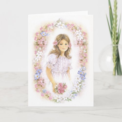 First Holy Communion confirmation  girl Card