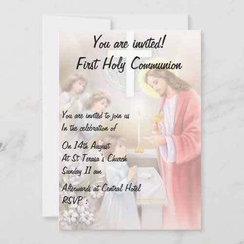 First Holy Communionconfirmation  girl invitation