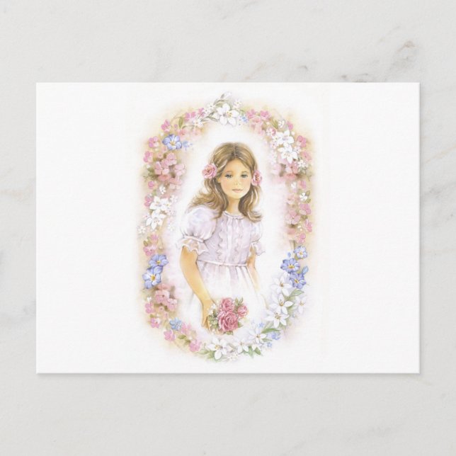 First Holy Communion, confirmation  girl Postcard (Front)