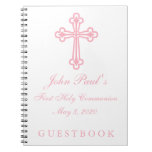 First Holy Communion Cross Custom Guest Book at Zazzle