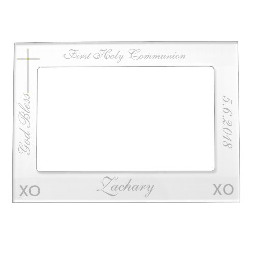 First Holy Communion Cross Magnetic Photo Frame