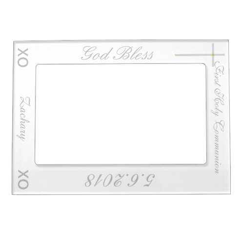 First Holy Communion Cross Magnetic Vertical Frame