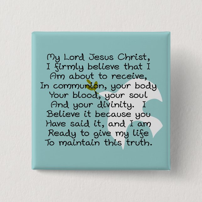 First Holy Communion Day Gifts Pinback Button (Front)