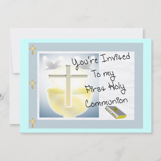 First Holy Communion Day Invitations (Front)