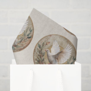 First Holy Communion Dove Vintage Christian Theme Tissue Paper