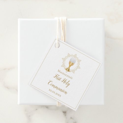 First Holy Communion Favor Tags