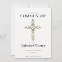 First Holy Communion Floral Cross