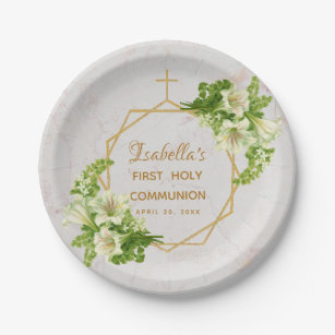 First Communion Plates | Zazzle