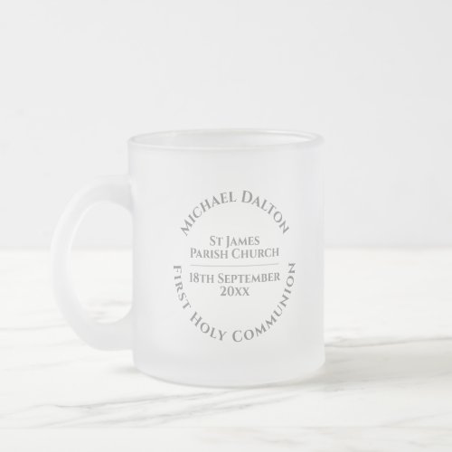 First Holy Communion Frosted Glass Coffee Mug