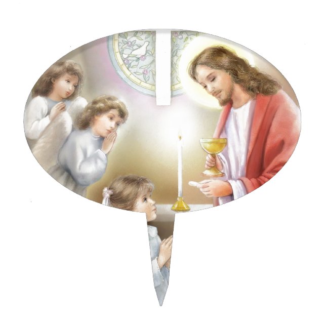 First Holy Communion girl Cake Topper (Front)