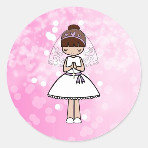 First Holy Communion Girl party stickers