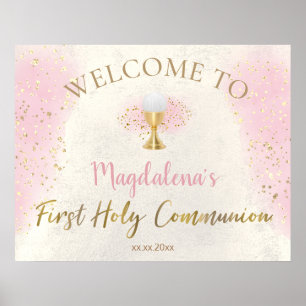 First Holy Communion girl welcome  Poster