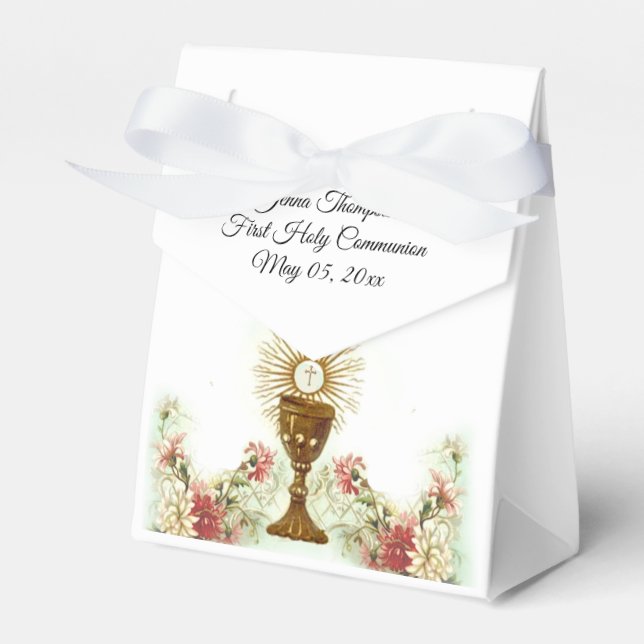 First Holy Communion Girls Traditional Favor Boxes (Front Side)