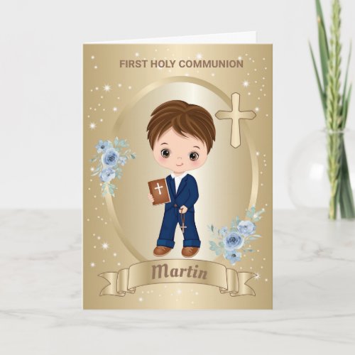 FIRST HOLY COMMUNION GREETING CARD