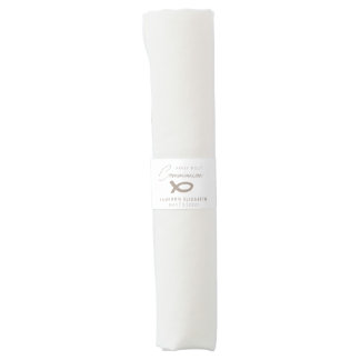 First Holy Communion Ichthys Wave Neural Taupe Napkin Bands