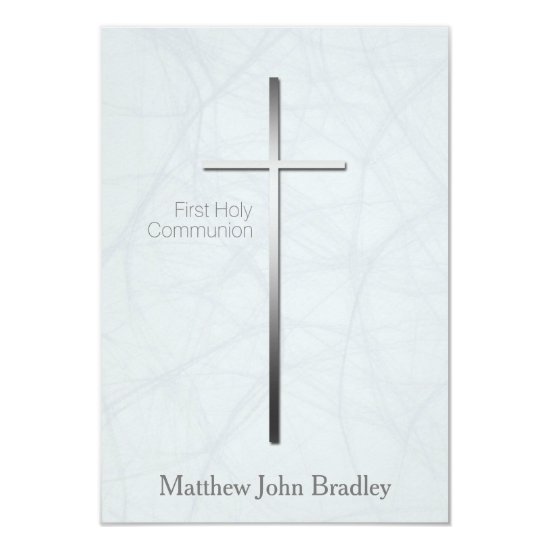 First Holy Communion in Blue Invitation