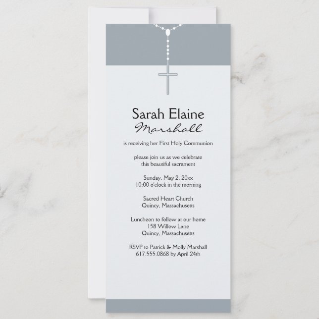 First Holy Communion Invitation (Front)