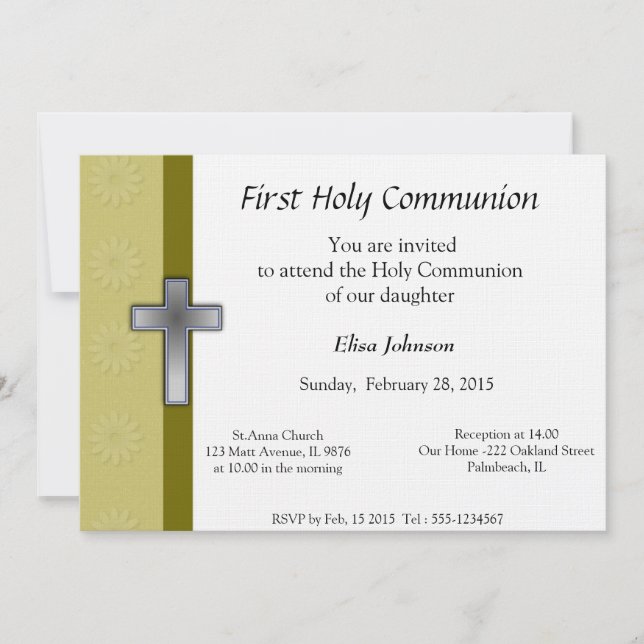 First Holy Communion Invitation (Front)