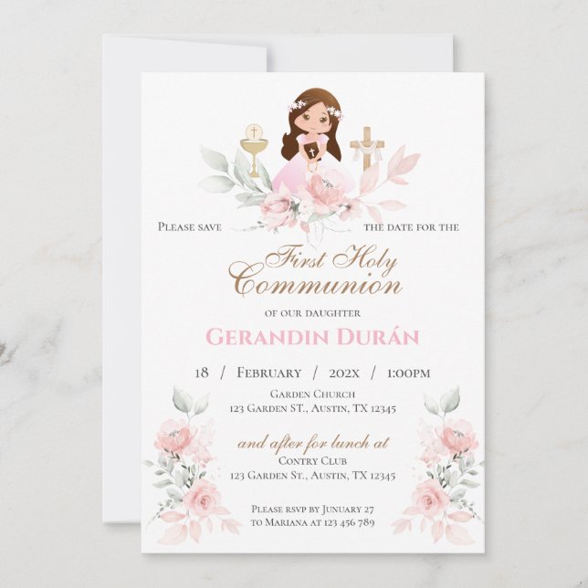First Holy Communion Invitation (Front)