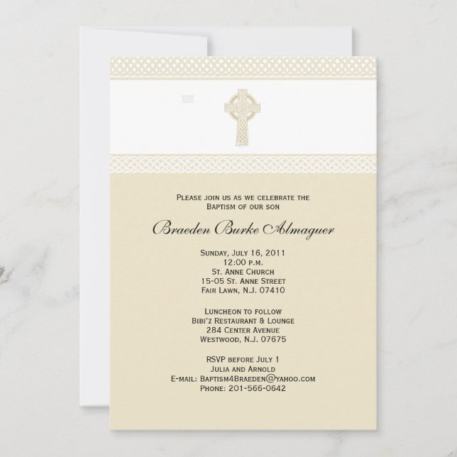 First Holy Communion Invitation (Front)