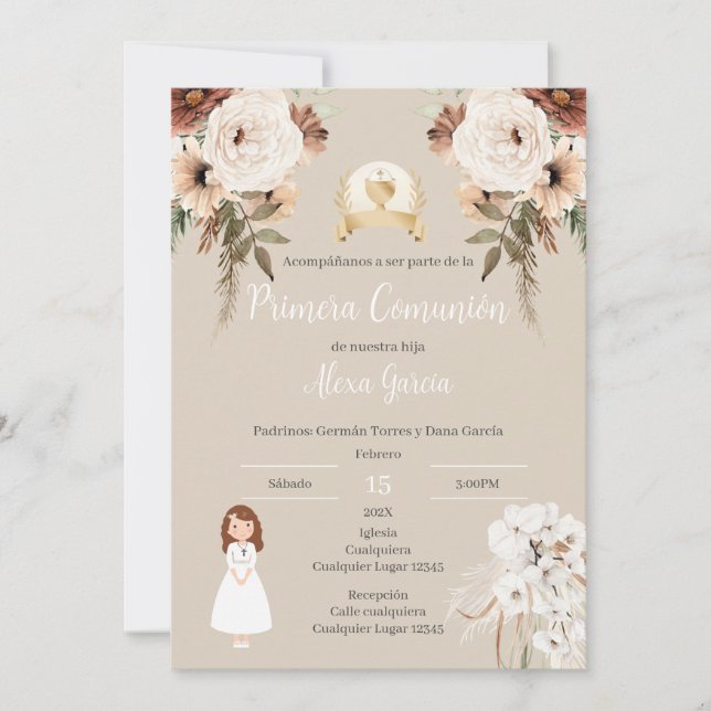 First Holy Communion Invitation (Front)