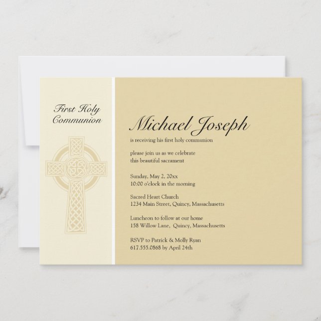 First Holy Communion Invitation (Front)