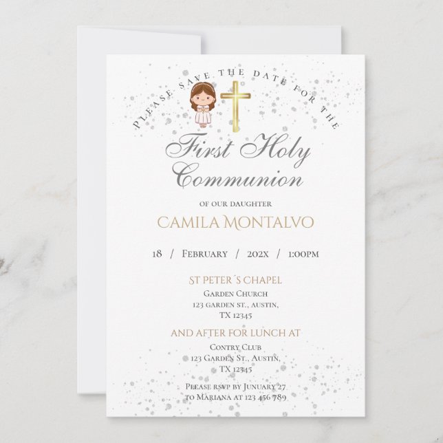 First Holy Communion Invitation (Front)