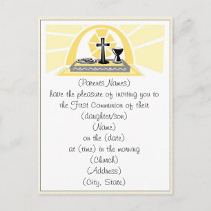 First Holy Communion Invitation