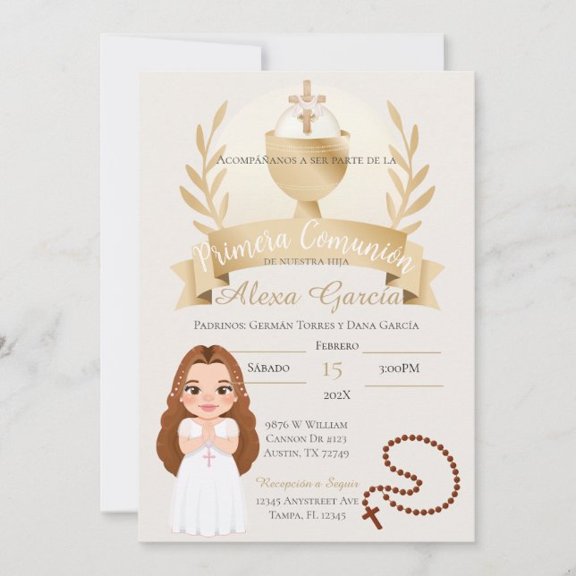 First Holy Communion Invitation (Front)