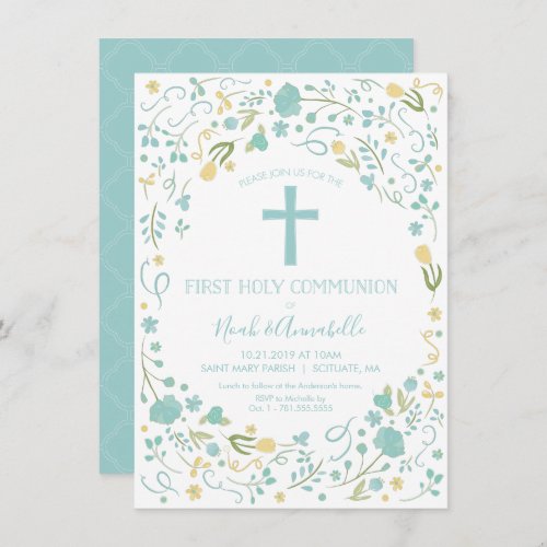 First Holy Communion Invitation _ Boy andor Girl