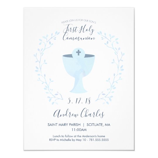 first holy communion invitation boy invite zazzle com