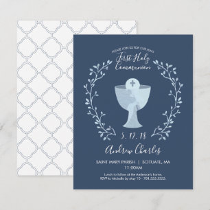 First Holy Communion Invitation Boys 1st Communion