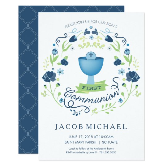 First Holy Communion Invitations Boys 2