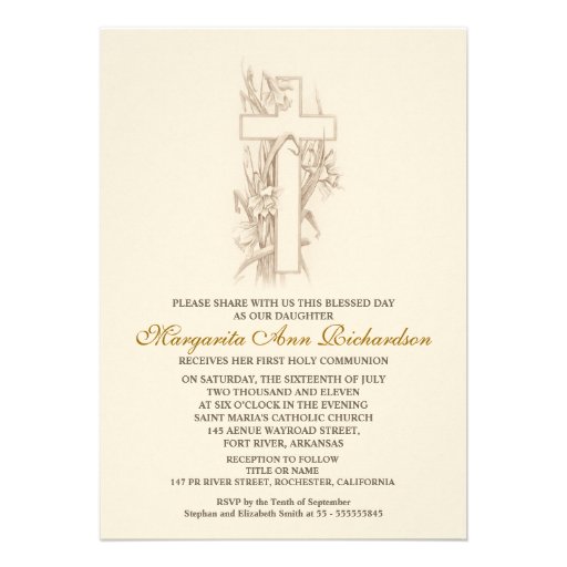 Elegant Communion Invitations 4