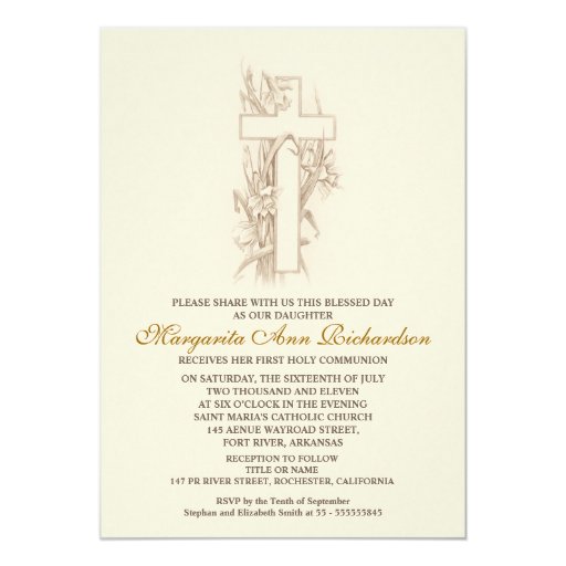 Fancy Communion Invitations 8