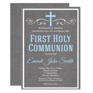 First Holy Communion Invitation, First Communion Card