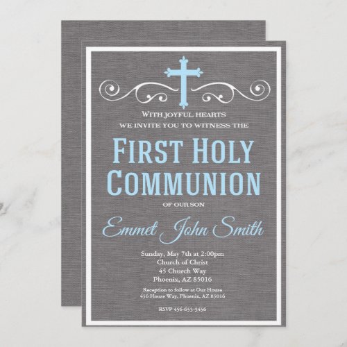 First Holy Communion Invitation First Communion Invitation