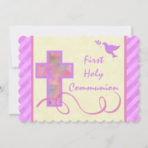 First Holy Communion Invitation for a Girl