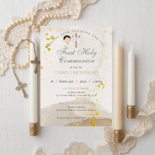 First Holy Communion Invitation for Boy