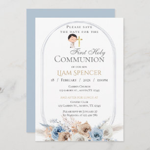 First Holy Communion Invitation for Boy