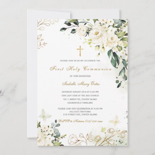 First Holy Communion Invitation Girl