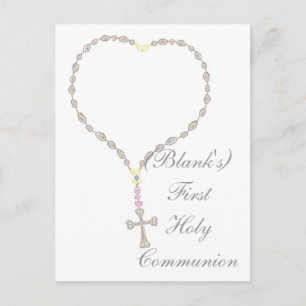 First Holy Communion Invitation Postcard