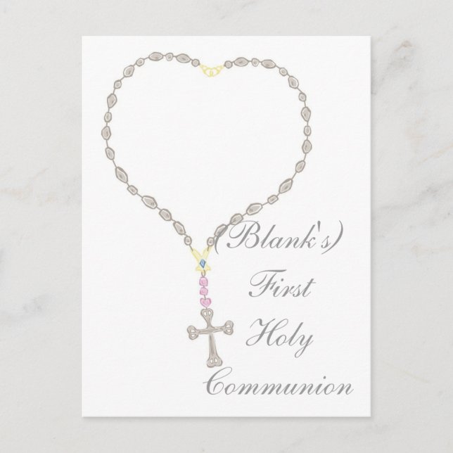 First Holy Communion Invitation Postcard (Front)