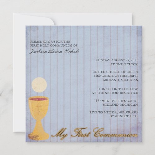 First Holy Communion Invitations