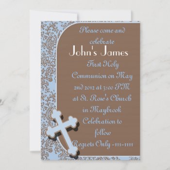 First Holy Communion Invitations For Boys by PersonalCustom at Zazzle